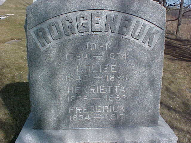 Grave stone of John Roggenbuk family